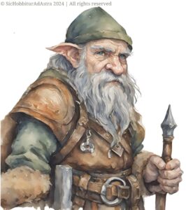 Watercolor of Thorin Oakenshield in The Hobbit, symbolizing the challenges of friendship and leadership in Bilbo’s journey.