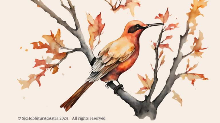 Atticus Finch character analysis depicted with a watercolor mockingbird from To Kill a Mockingbird